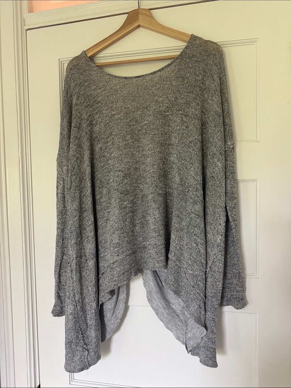 Free People Oversized Relaxed Gray Knit Sweater